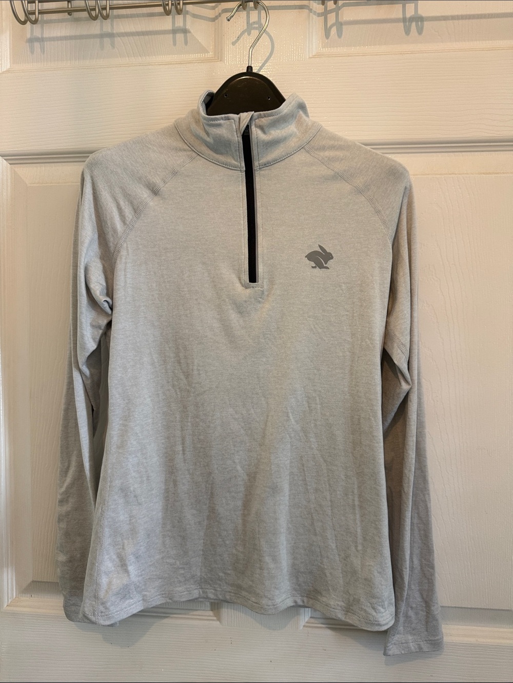 Rabbit Light Gray Women's Half-Zip Long Sleeve Performance EZ Top
